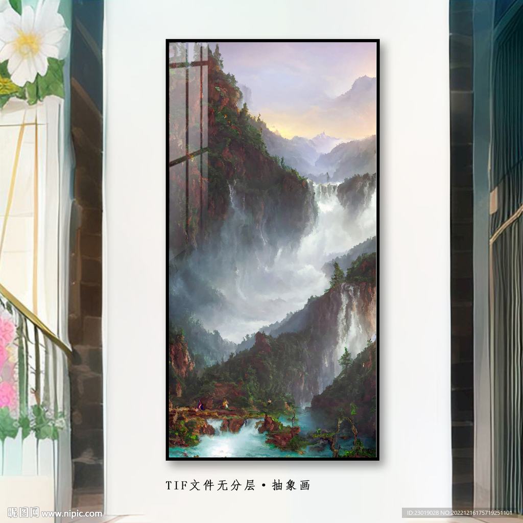 玄关油画