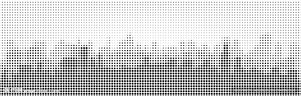 圆点激光镂空城市剪影