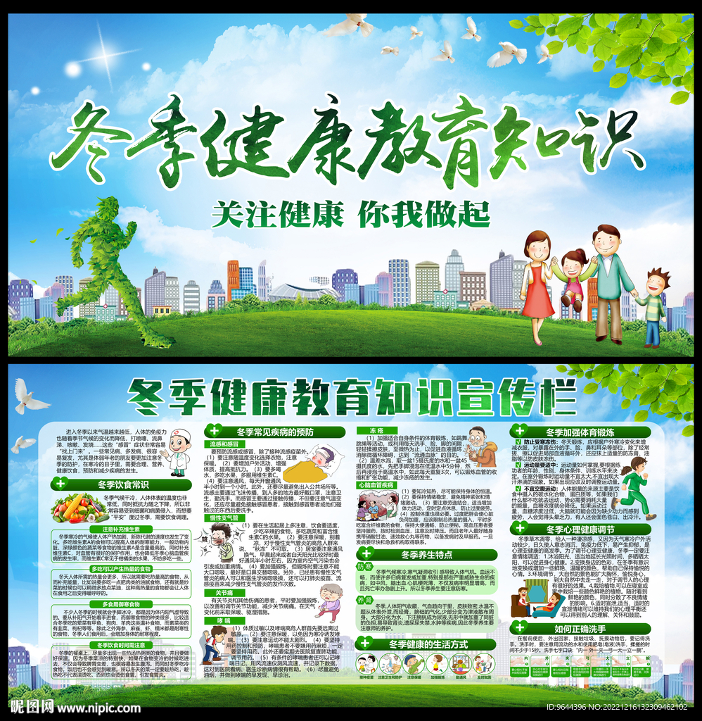 冬季健康教育知识展板