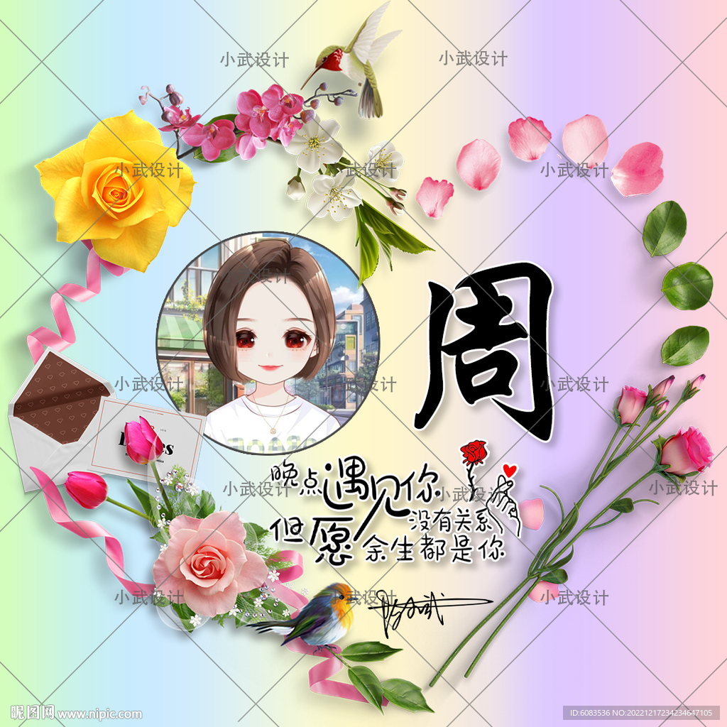 情侣姓氏头像