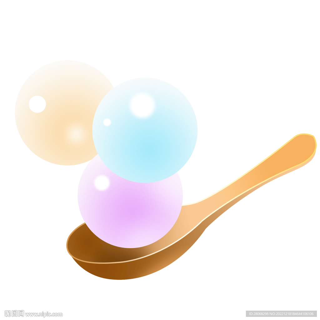 卡通装饰汤圆元素