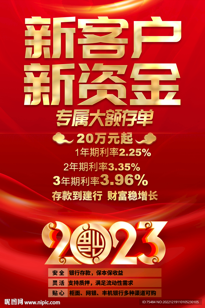 2023银行存款海报