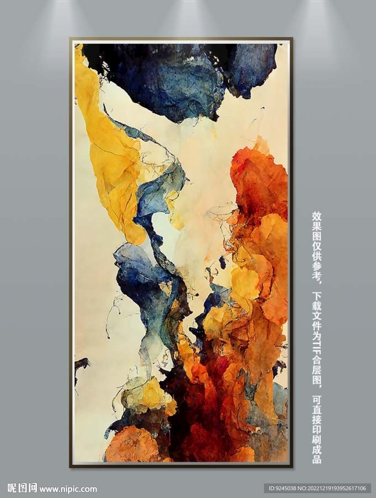 中国风立体抽象艺术玄关装饰画