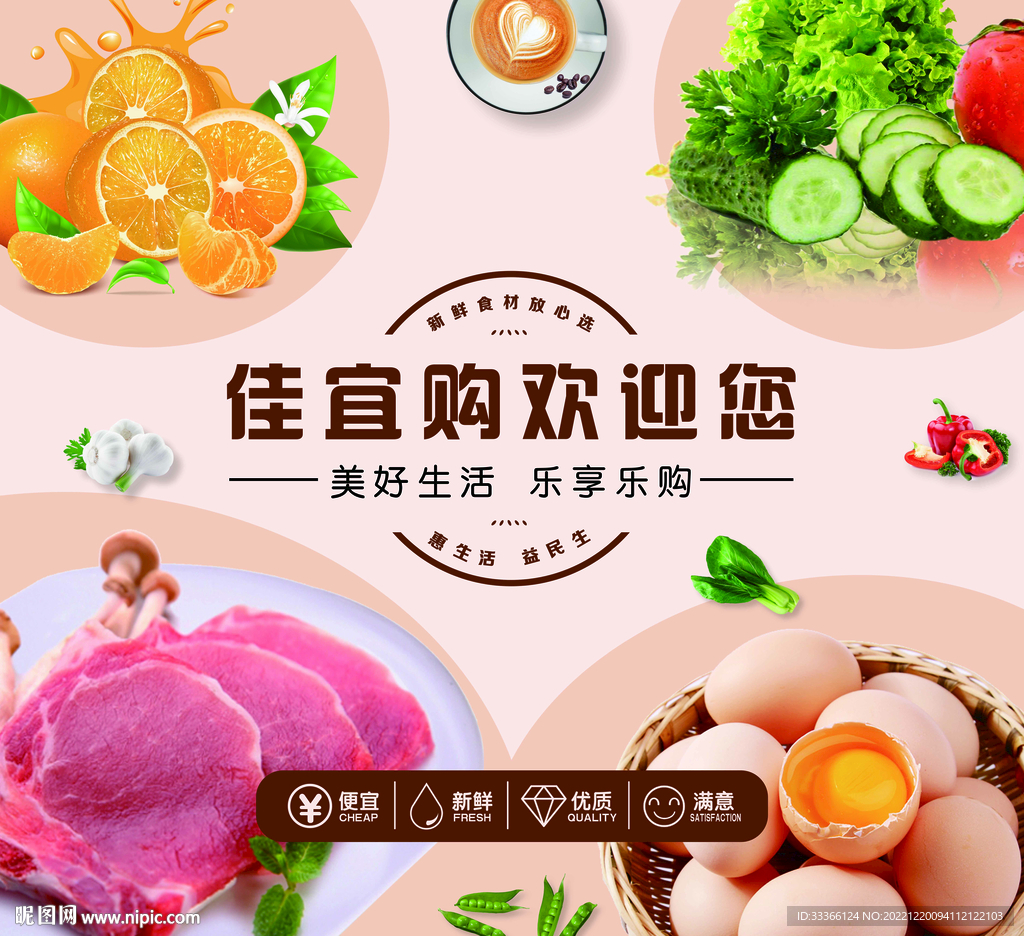 超市橱窗海报