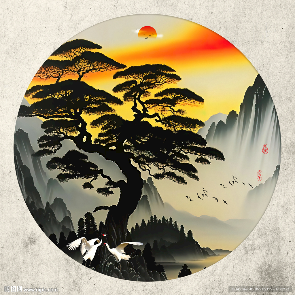 水墨国画山水