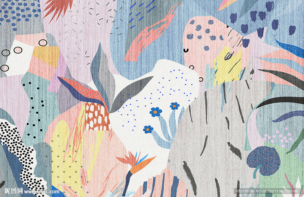 抽象彩色花纹地毯图案