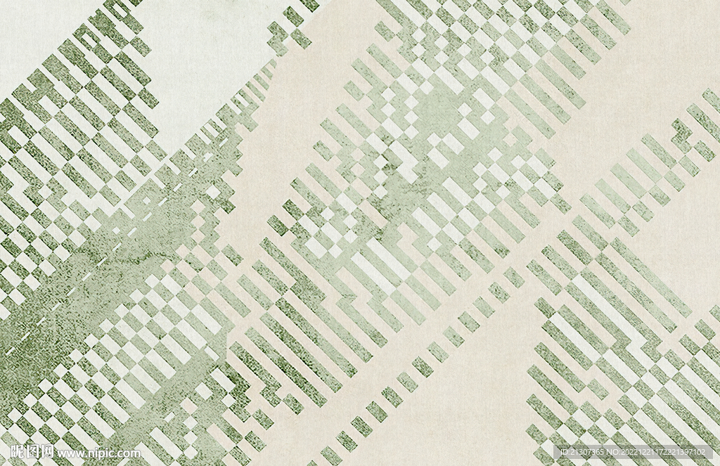 绿色色块抽象地毯