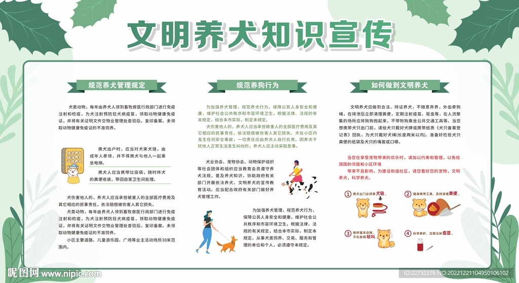 文明养犬宣传栏