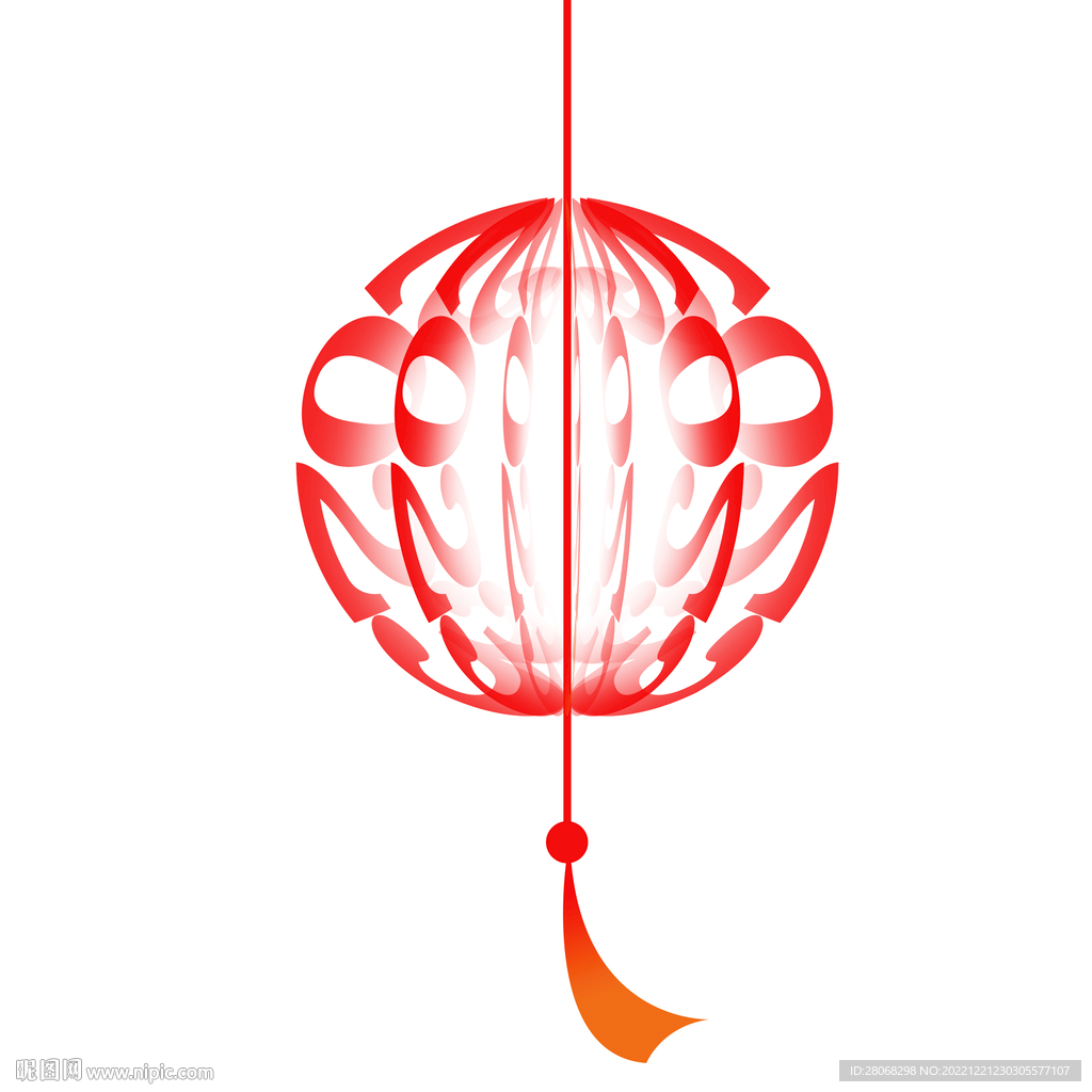 2023国潮数字灯笼元素