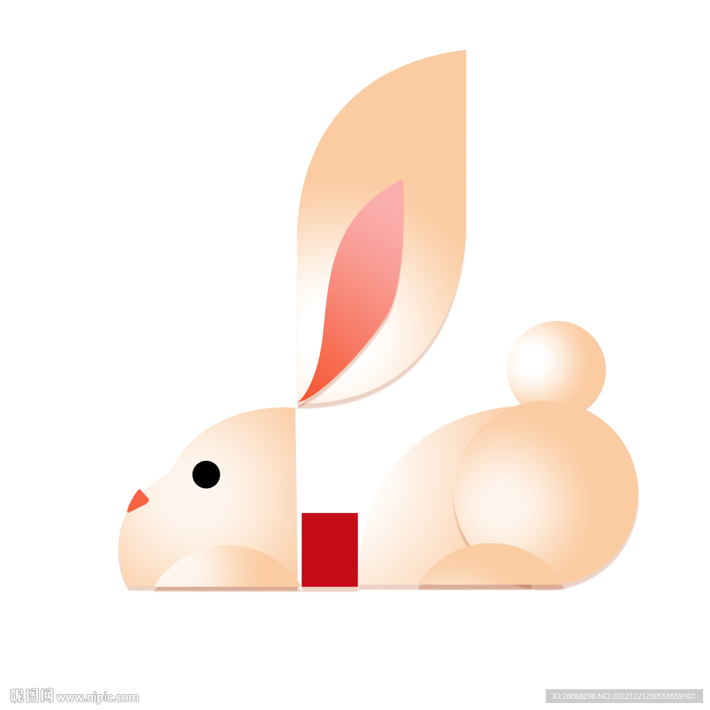 卡通插画兔子元素