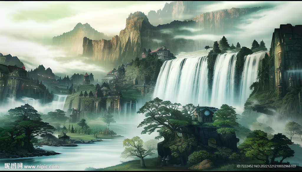 水墨山水画