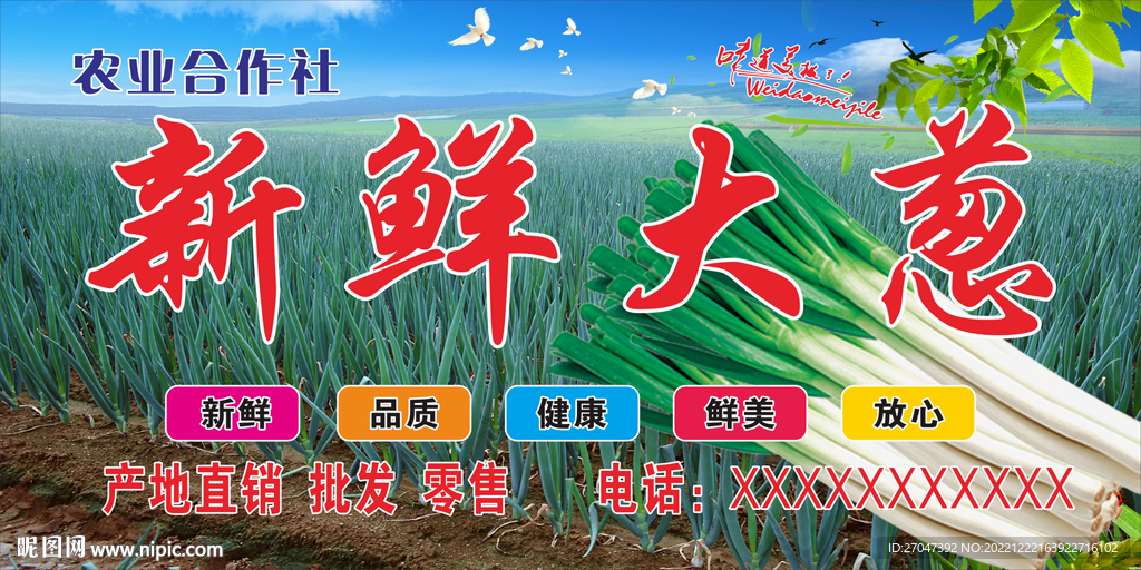 新鲜大葱