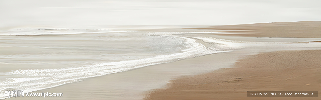 油画大海床头画