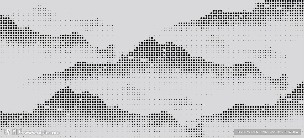 激光镂空圆点新中式山水