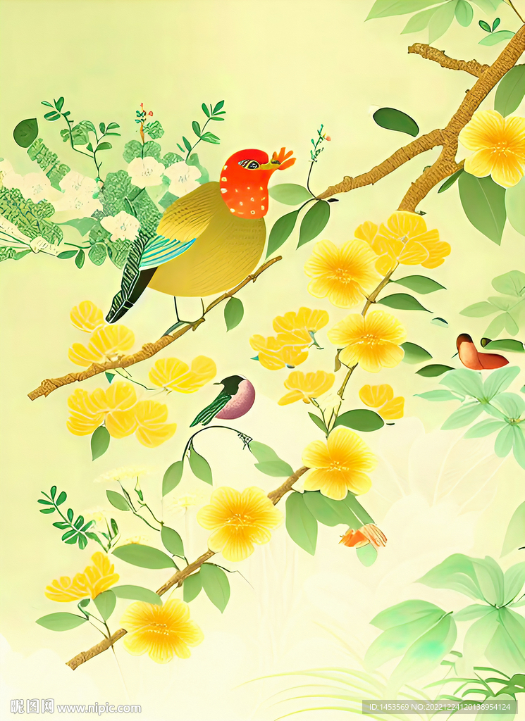花鸟画插画