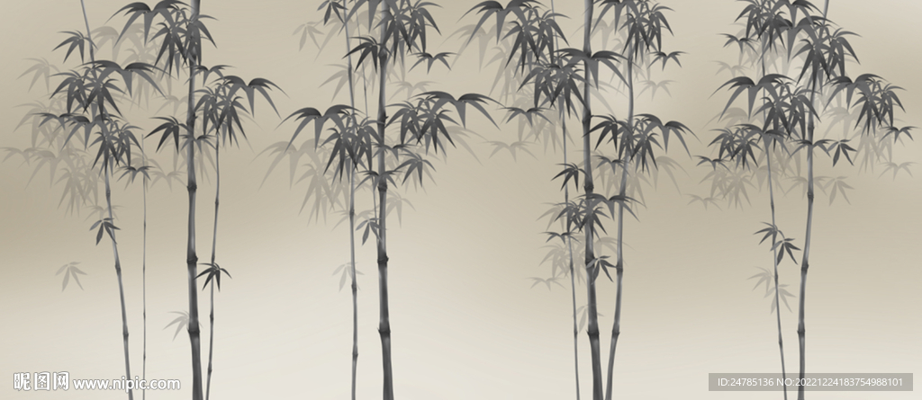 水墨竹子
