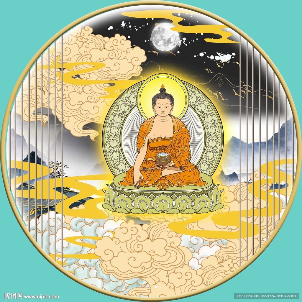 圆框装饰画 