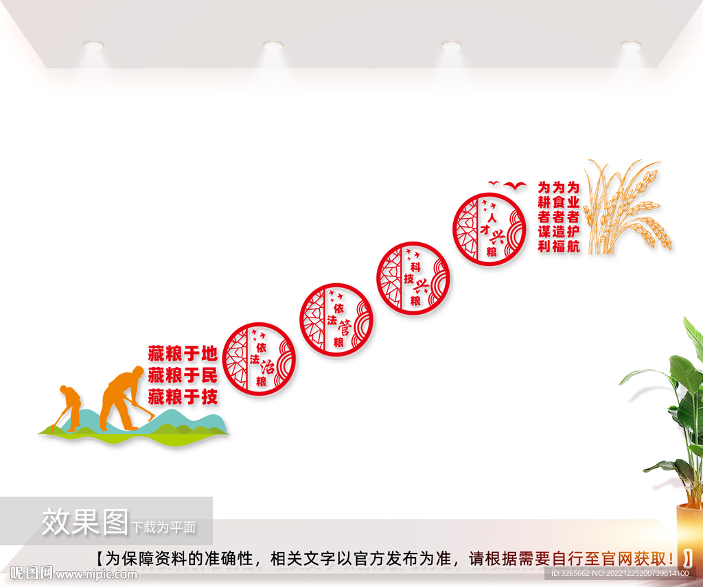 粮食安全战略楼道墙