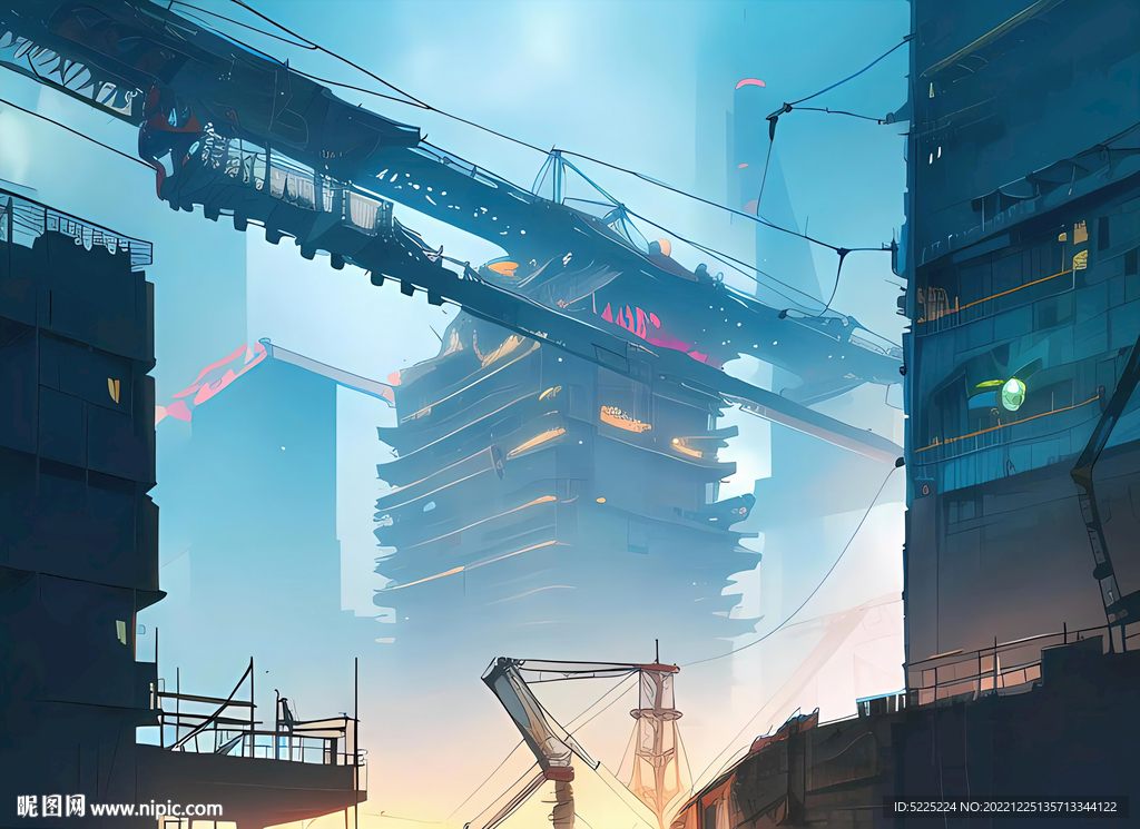 未来城市塔吊