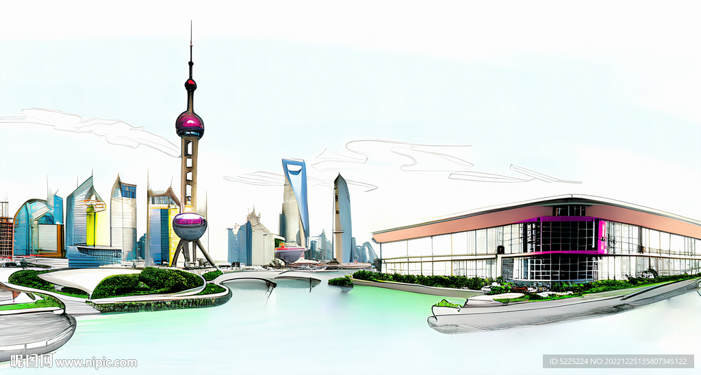 上海城市手绘插画