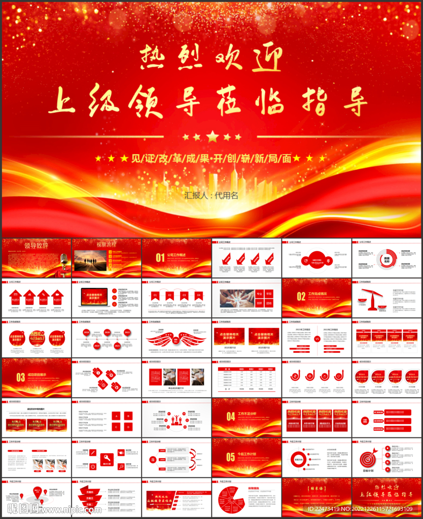 热烈欢迎上级领导莅临指导PPT