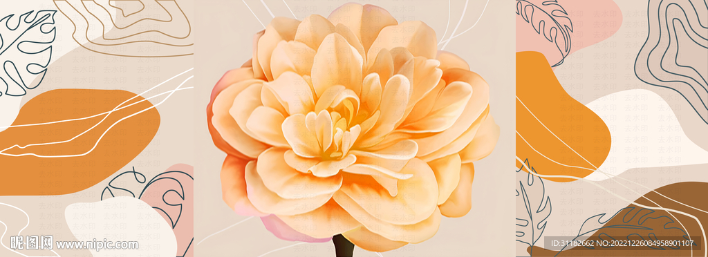 花卉客厅晶瓷画