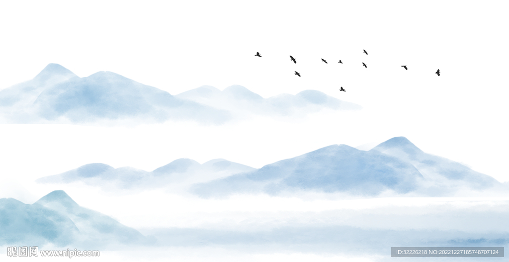 水墨山背景 
