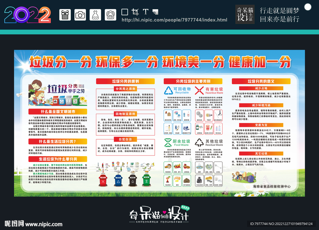 垃圾分类宣传栏