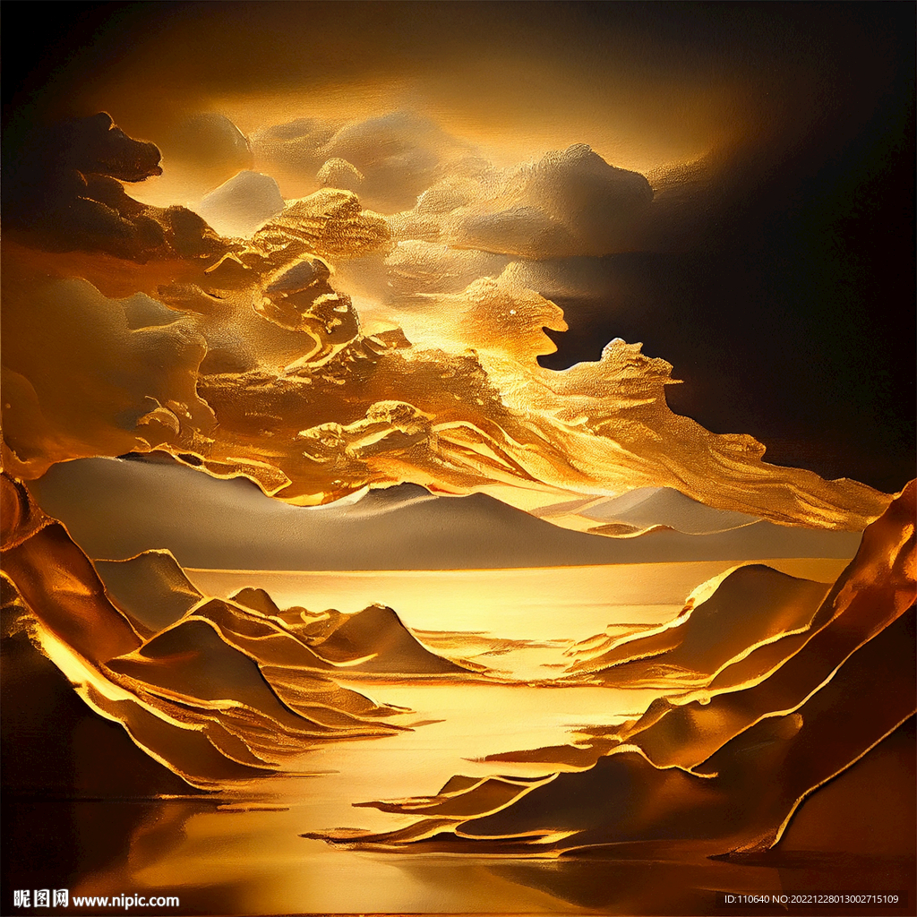 轻奢山水画