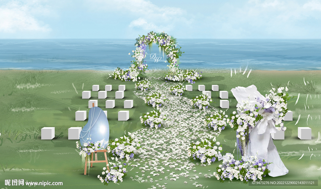 海边婚礼仪式区