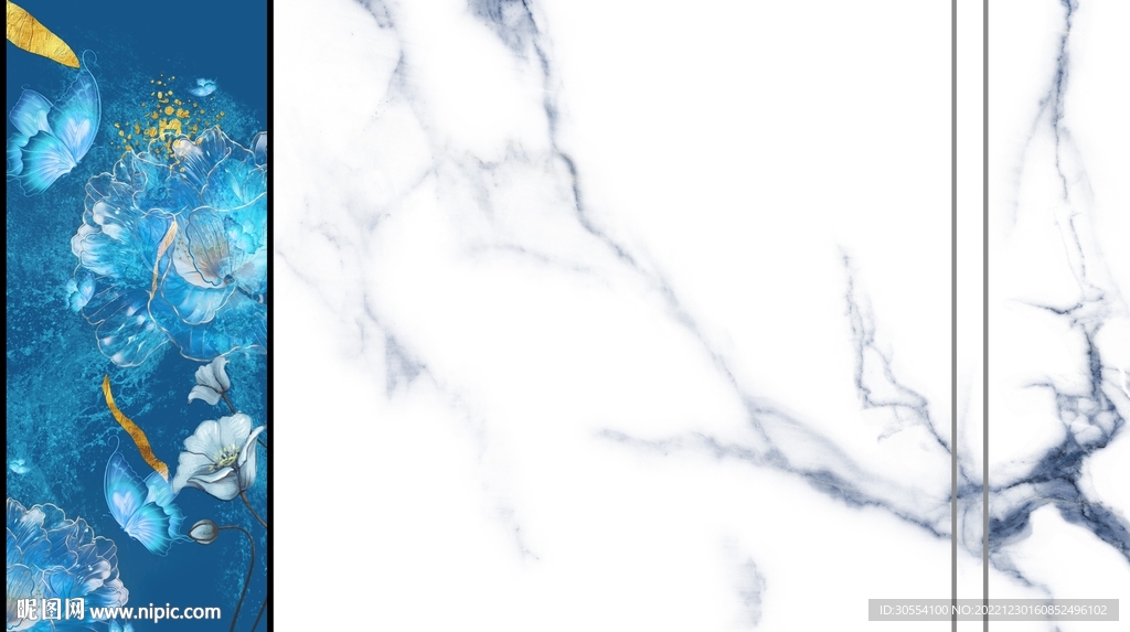 新款爆款高档山水水刀镶嵌背景墙