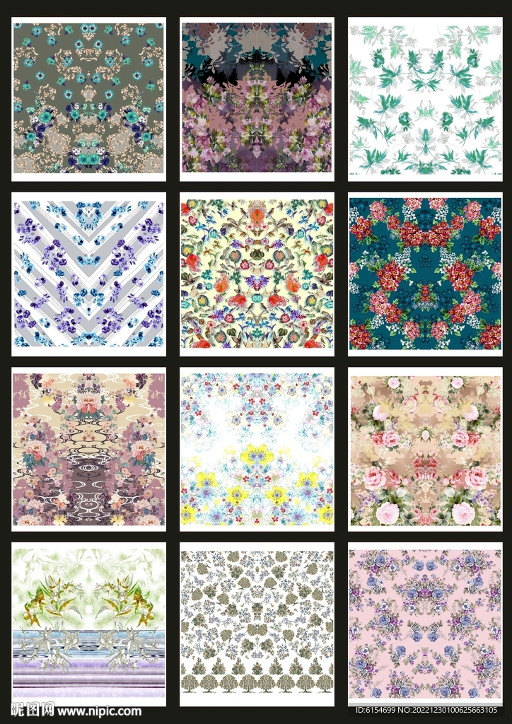 花卉四方连续图片