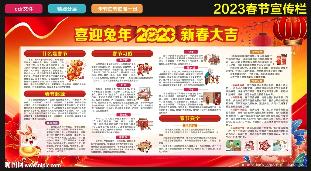 2023兔年展板