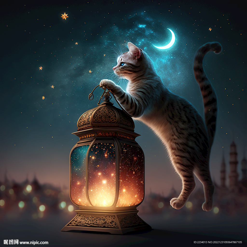 提灯的猫