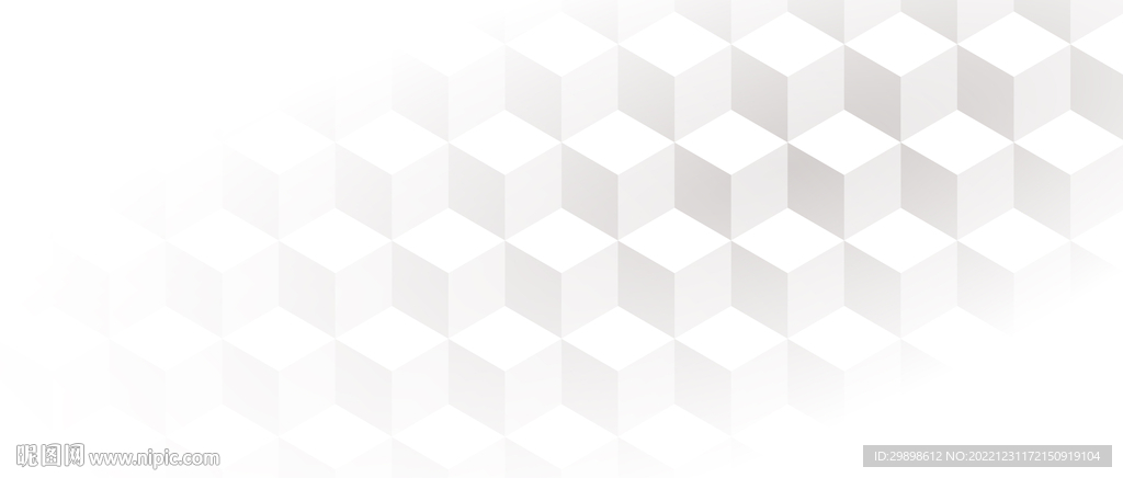 简单白色背景黑白灰立体方块