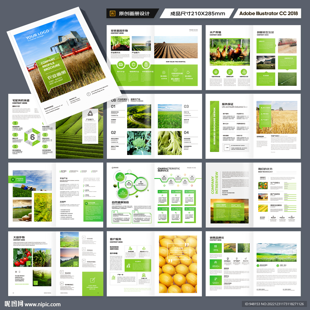 农业画册模板
