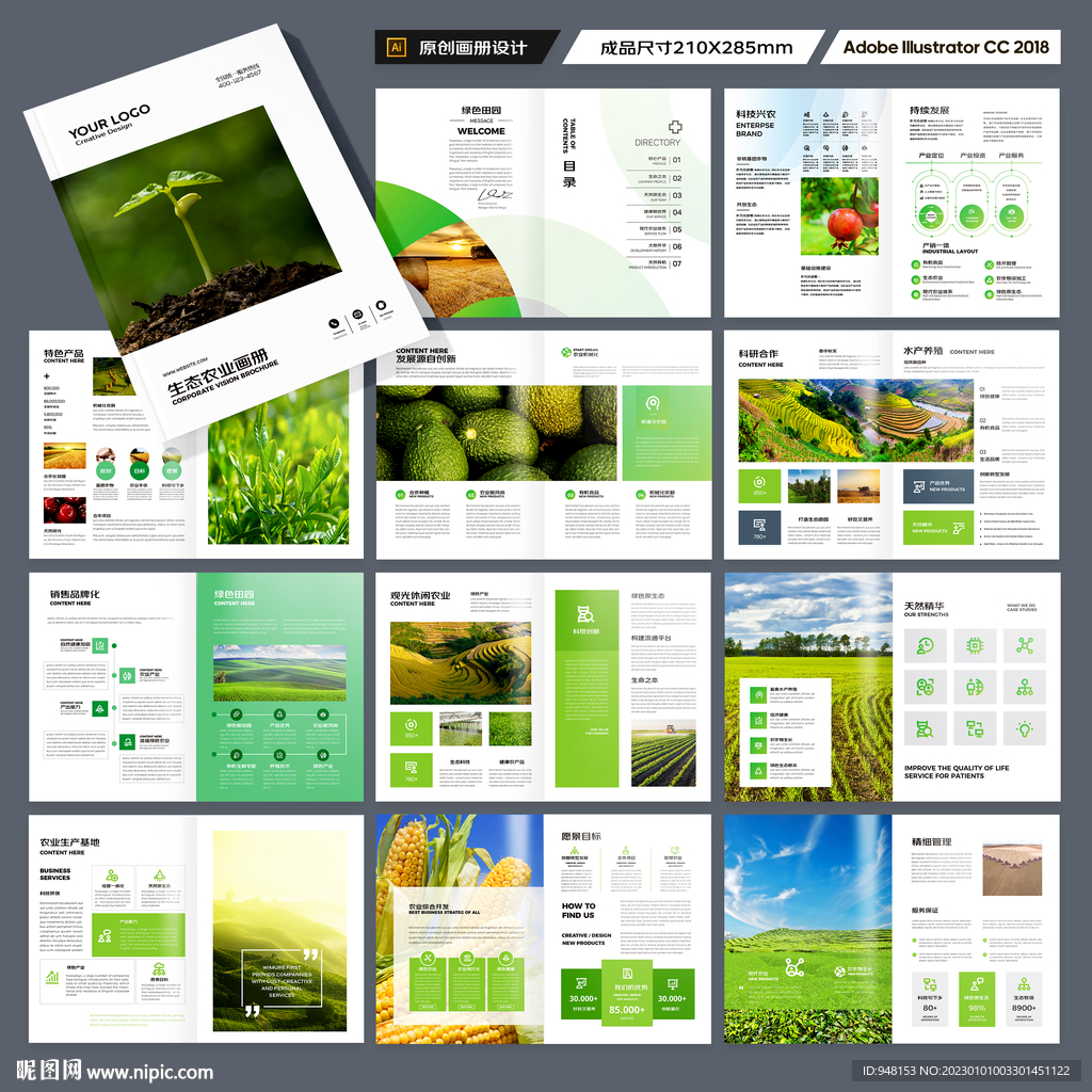 农业画册模板
