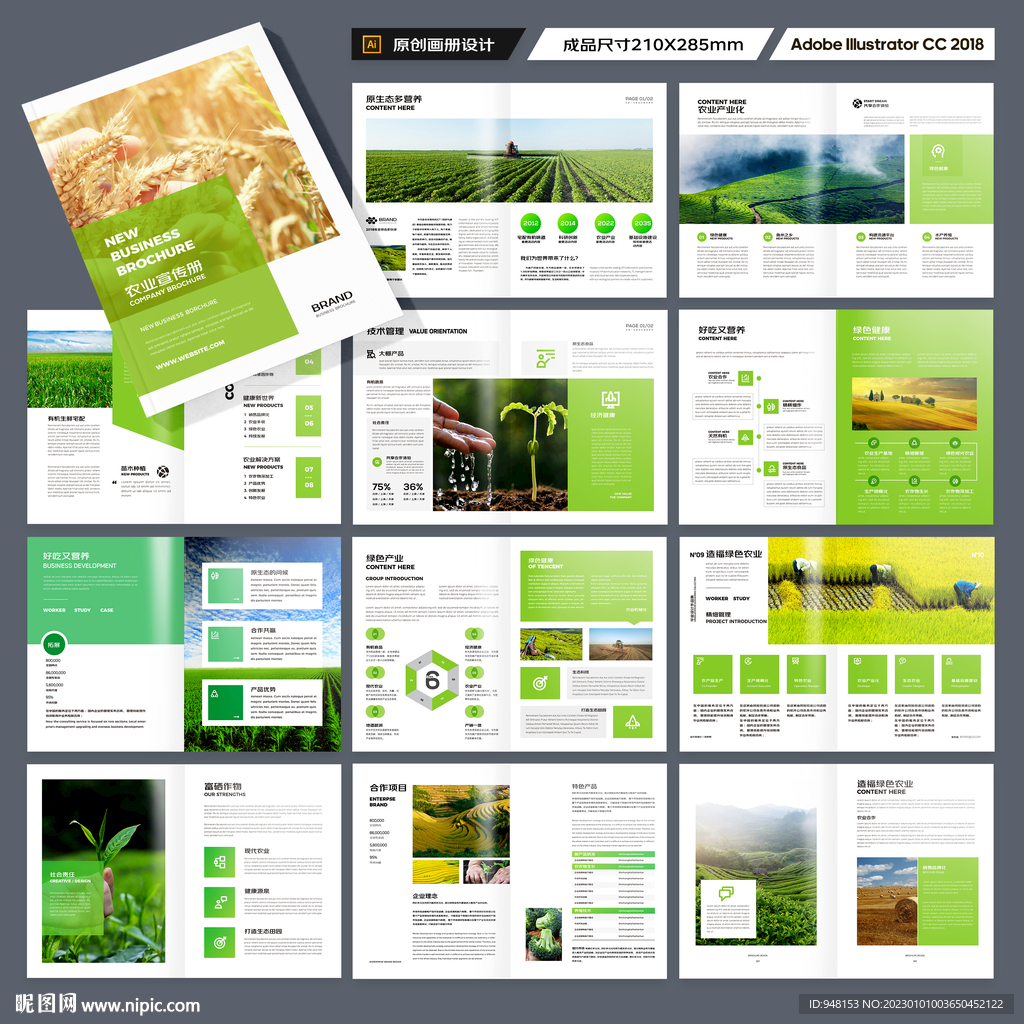 农产品画册模板