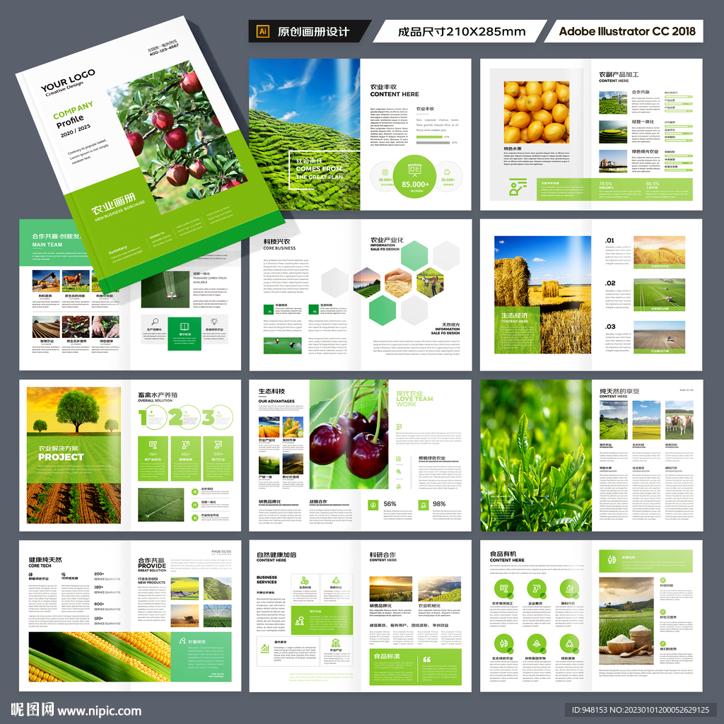 农业画册模板