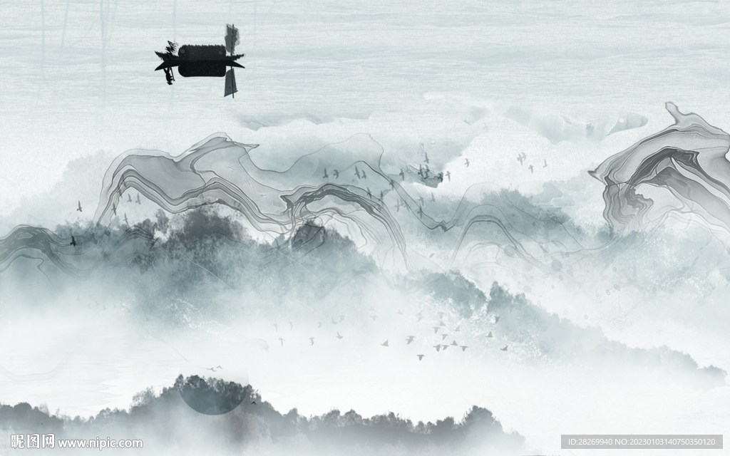 山水背景
