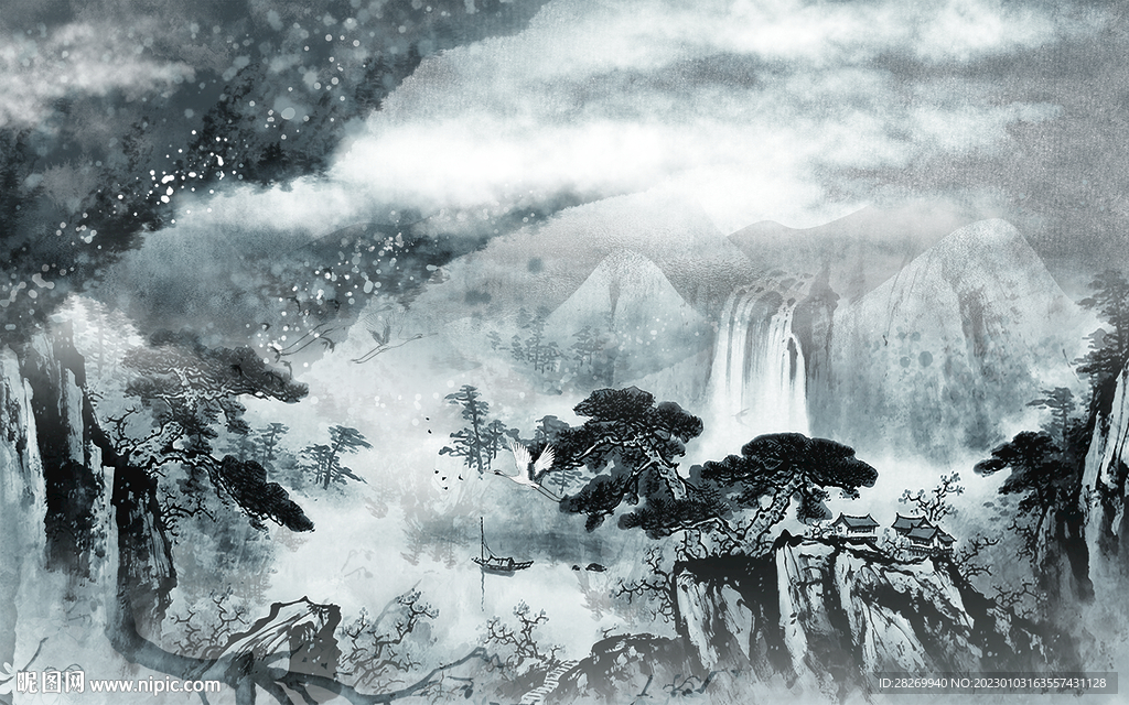 抽象山水 