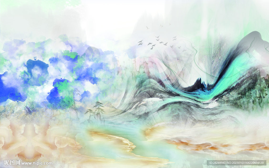 抽象山水 