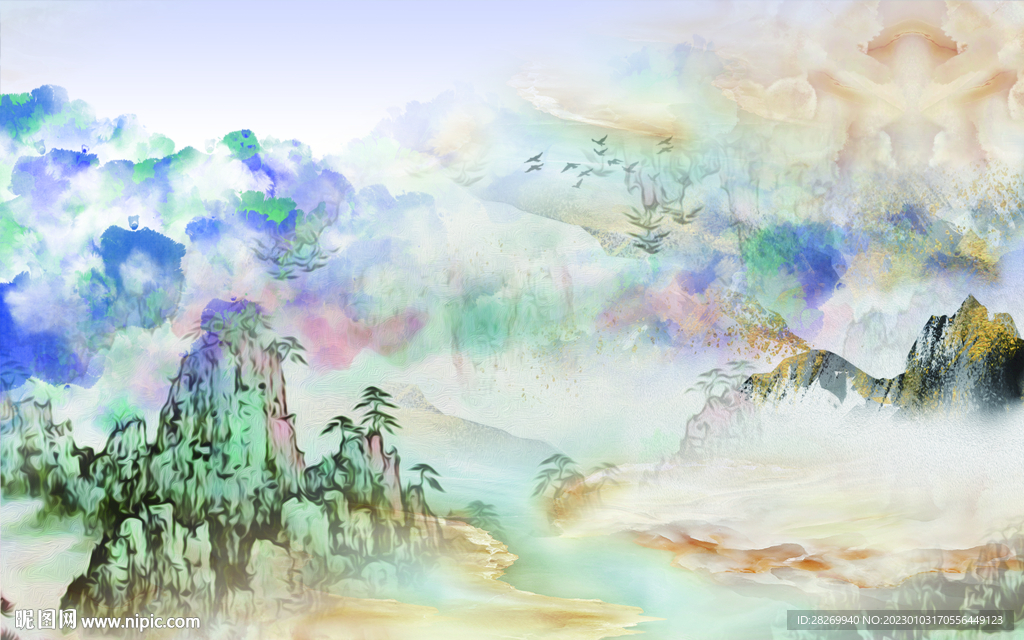 新中式背景