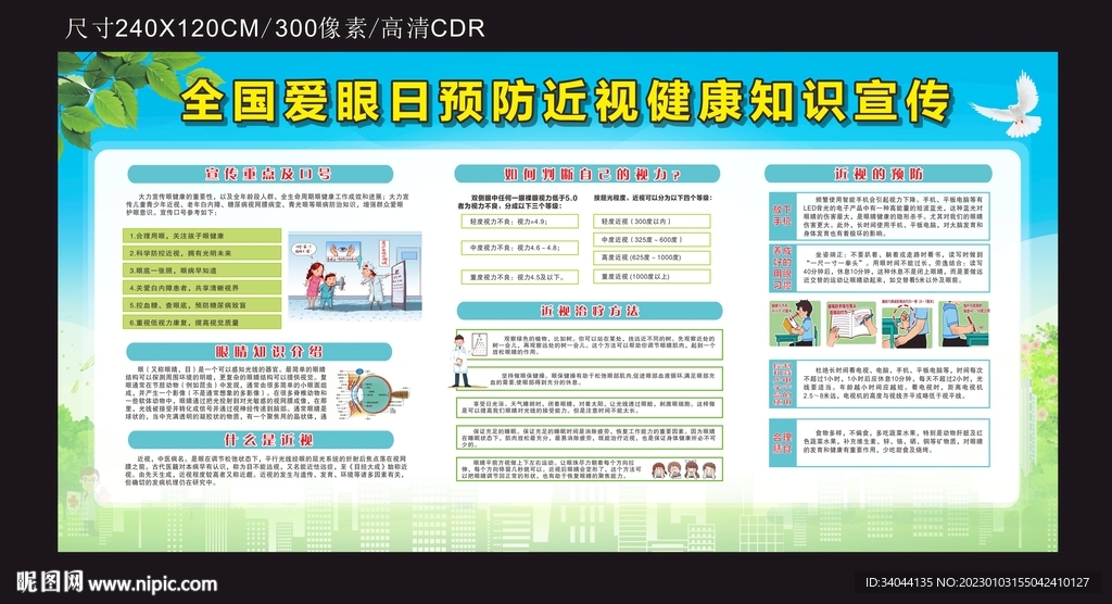 全国爱眼日健康宣传栏