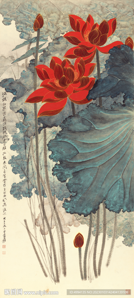 金线荷花