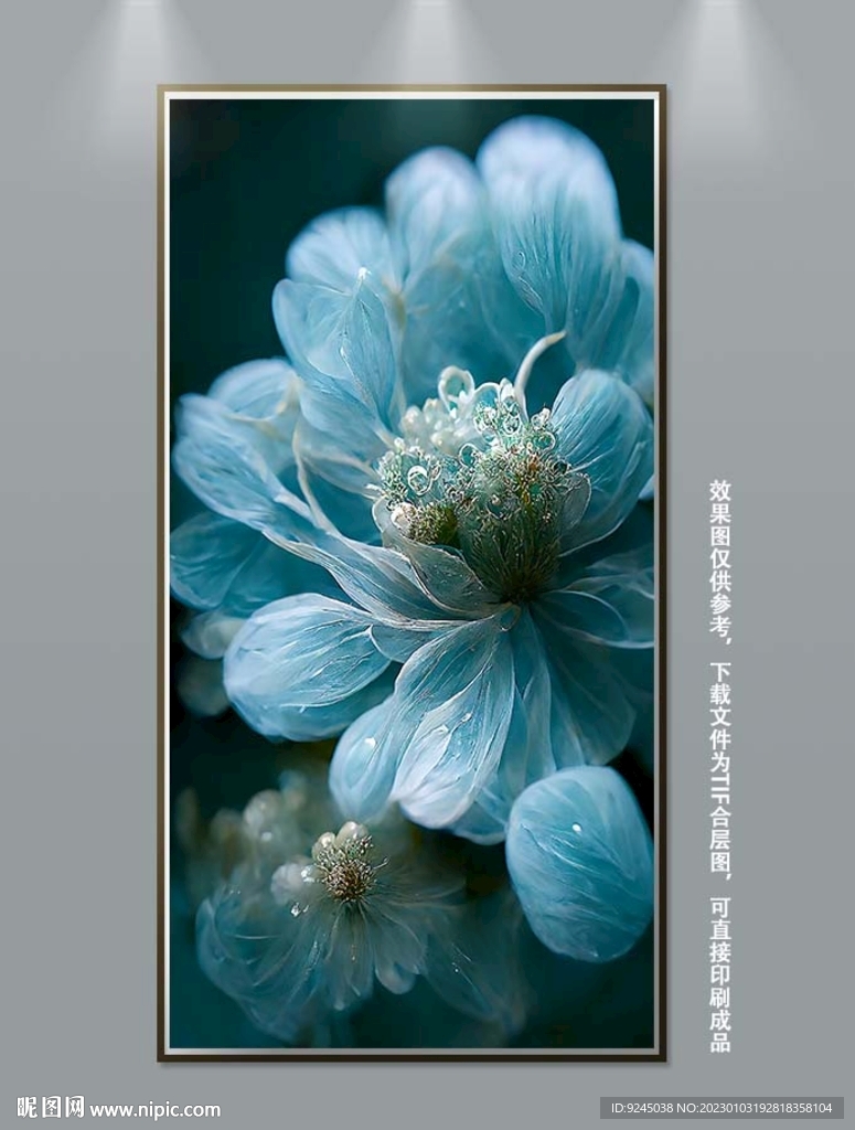 抽象立体花朵玄关装饰画