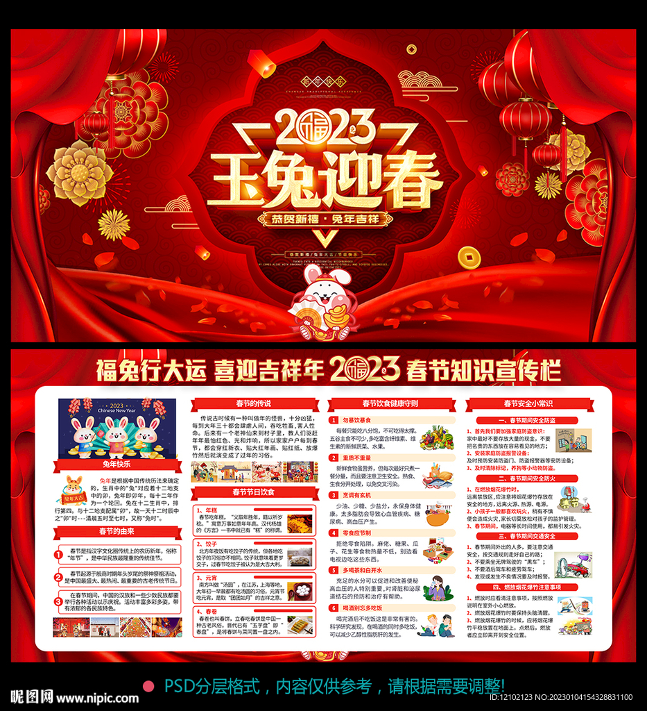 兔年宣传栏