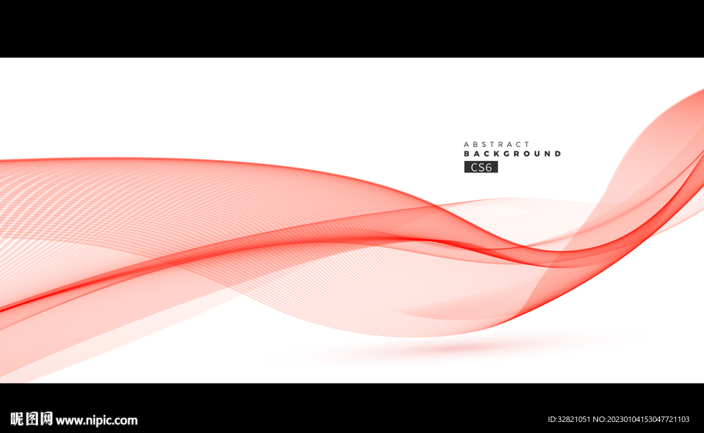 红色曲线线条背景