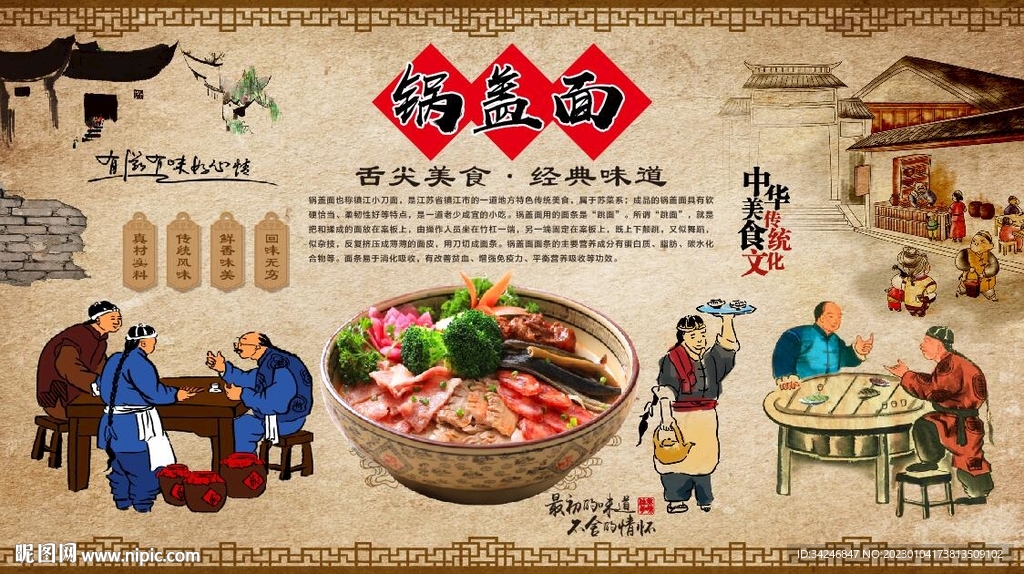  锅盖面