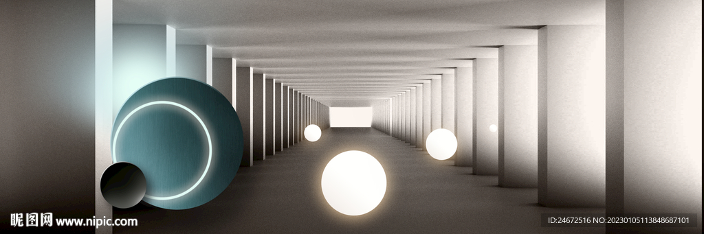 光影空间轻奢抽象床头画